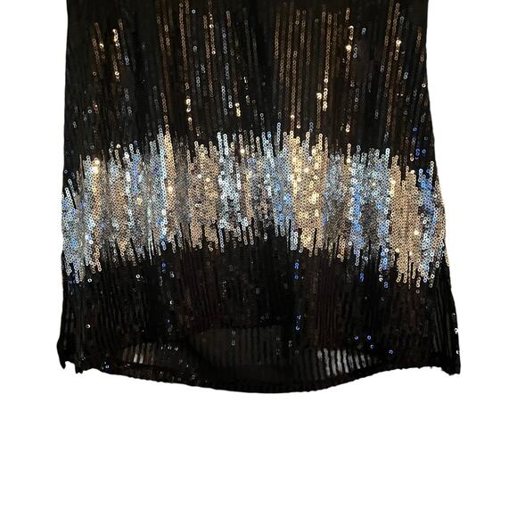 INC International Concepts V-neck Shirt Top Sparkly Semi-sheer L Holiday Party - Picture 4 of 8